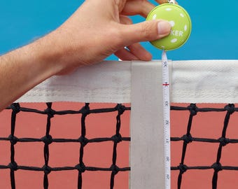 Pickleball Themed measuring tape and keyring for measuring the Net Height.