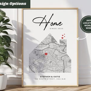 Our First Home Map, New House Gift, Personalized Housewarming Gift, First Home Gift For Couple, Custom Map Print, New Home Gift For Couple