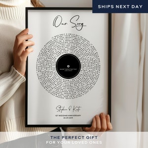 Wedding Song Gift for Wedding Song Lyrics, Custom Song Lyrics Print, First Dance Song Lyric Print, Personalised Song Gift for Wedding Song