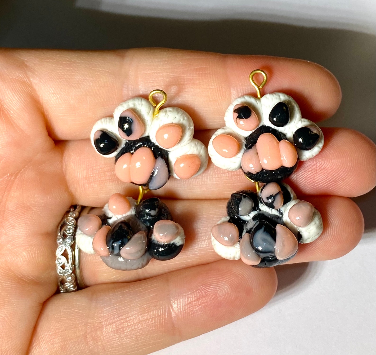 Custom Cat Paw Earrings Etsy