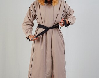 80s Vintage Bat Sleeved Trenchcoat