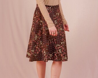 Brown Corduroy Skirt