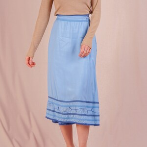 Light Blue Wrap Skirt image 6