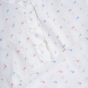 White Blouse with Pastel Florals image 6