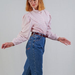 80's Striped Cotton Blouse image 3