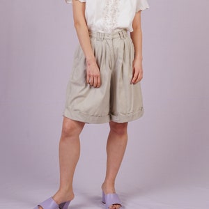 Taupe High-waist Shorts image 2