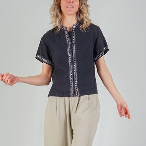 Black Linen Top image 5