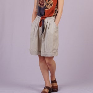 Taupe High-waist Shorts image 1