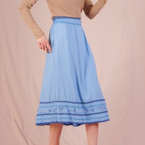 Light Blue Wrap Skirt image 7