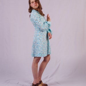 70's Vintage Blue Short Dress image 3