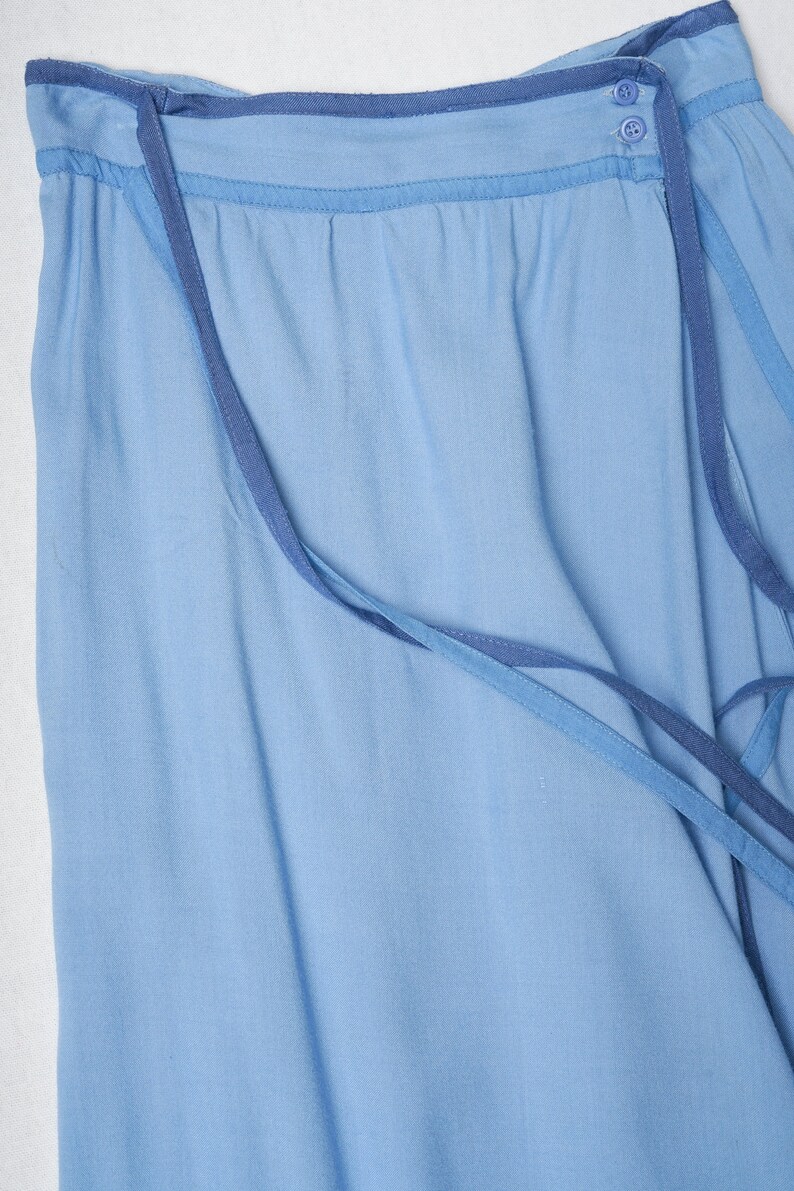 Light Blue Wrap Skirt image 8