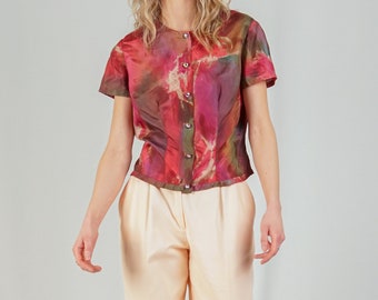 Slik Multicolor Tie-Dye Top