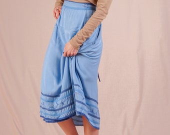 Light Blue Wrap Skirt