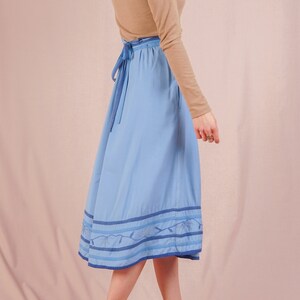 Light Blue Wrap Skirt image 4
