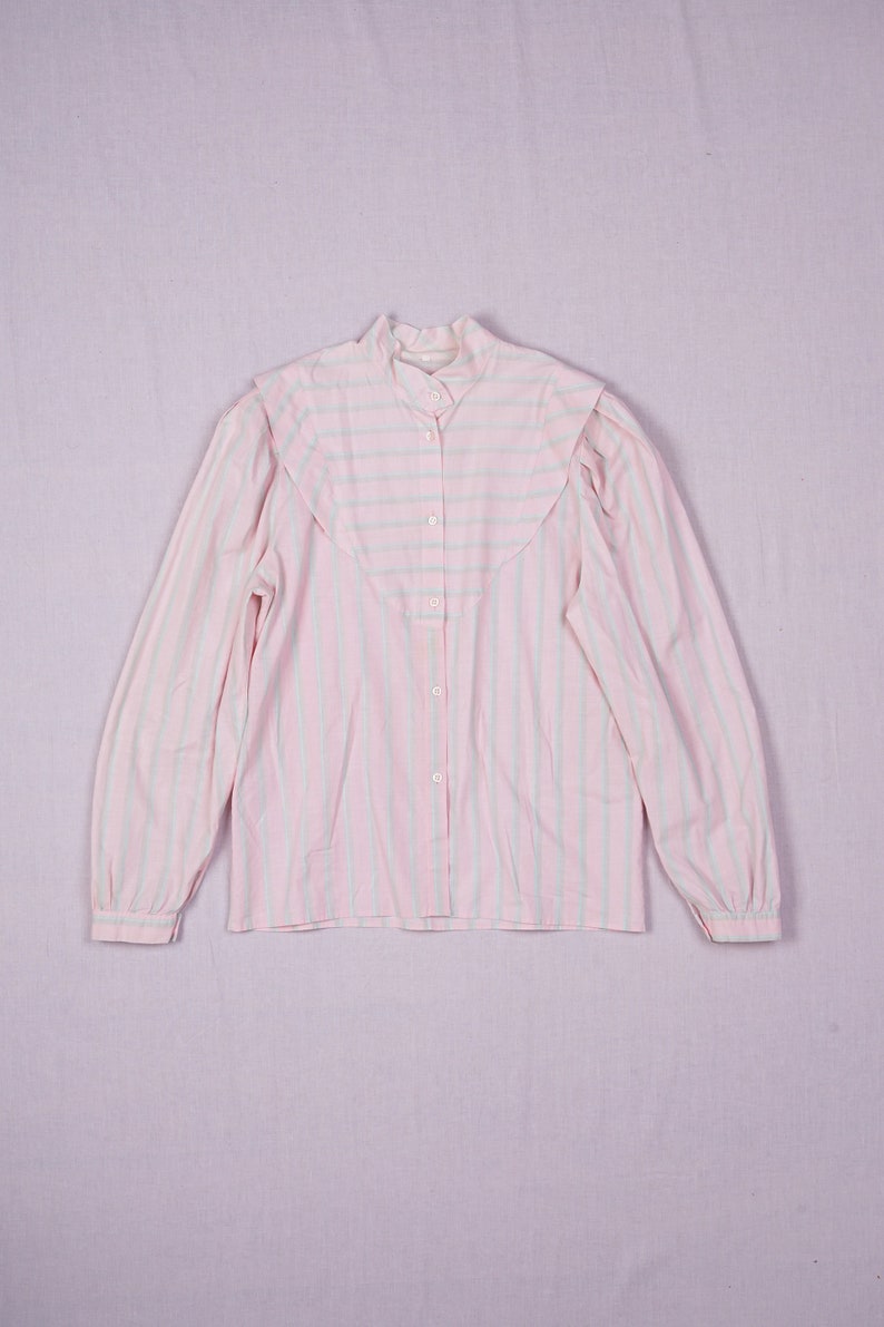 80's Striped Cotton Blouse image 8