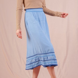 Light Blue Wrap Skirt image 5