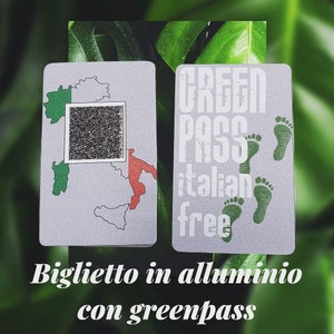 GREENPASS IN ALLUMINIO - biglietti da visita -tessere soci - card speciali
