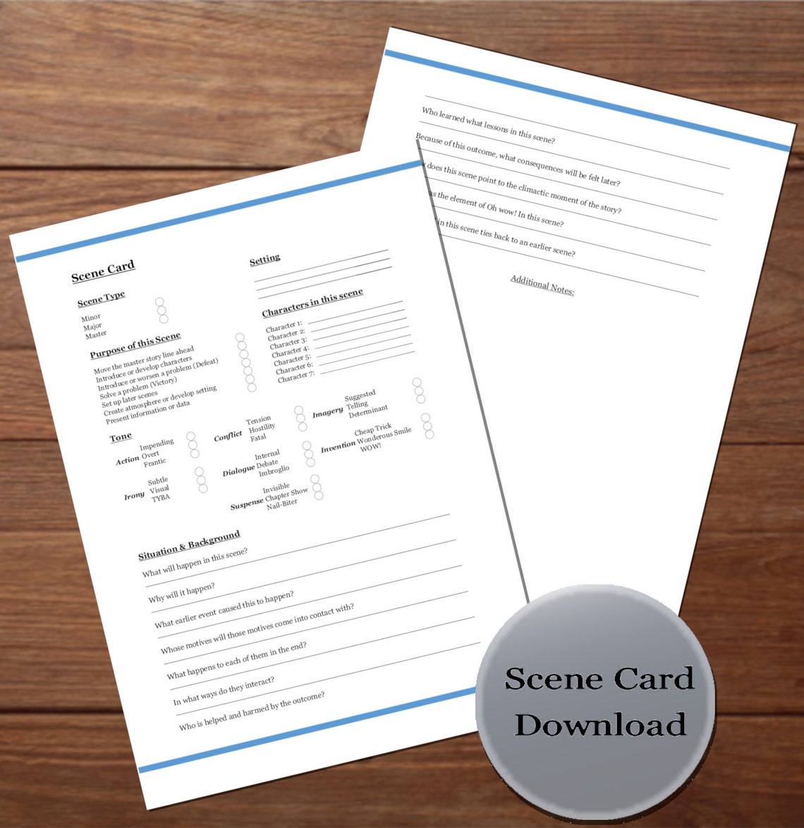 Scene Card Etsy