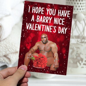Funny Valentines Barry Wood Card, Valentine Card For Her, Card For Wife, Husband, Barry Wood Valentine Folded Card With Envelop