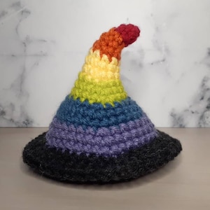 Gay Pride Witch Hat Crochet Halloween Decor