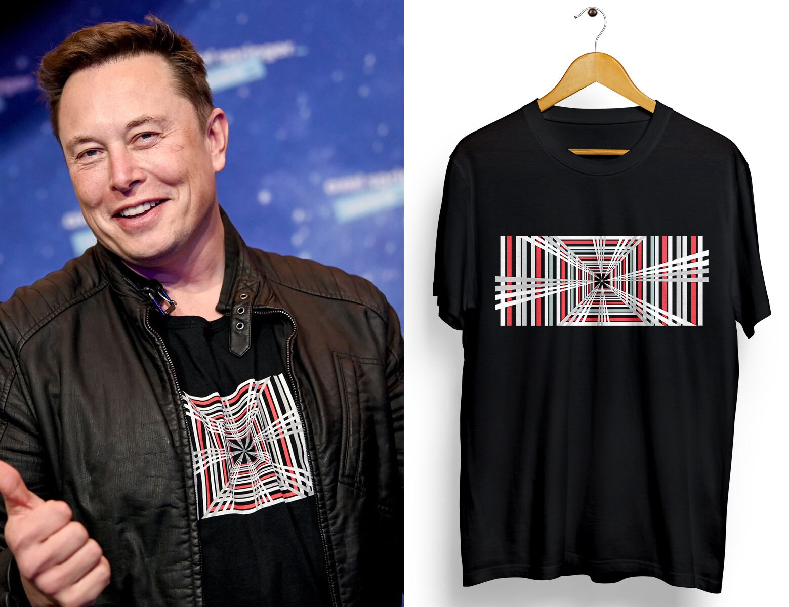 Elon Musk Geometric Perspective T-Shirt Men's Women's | Etsy