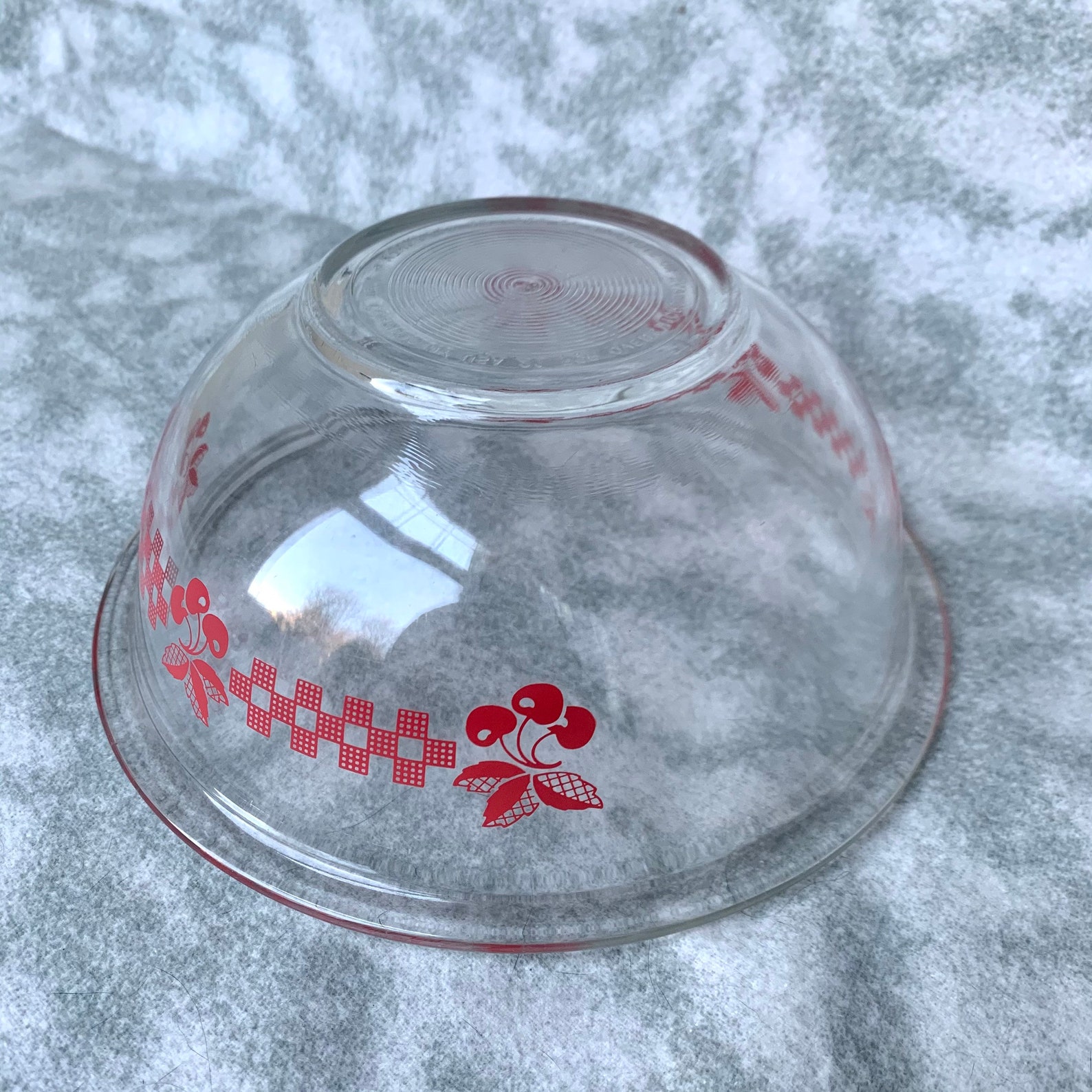Vintage Pyrex Checkers and Cherries Mixing Bowl Etsy