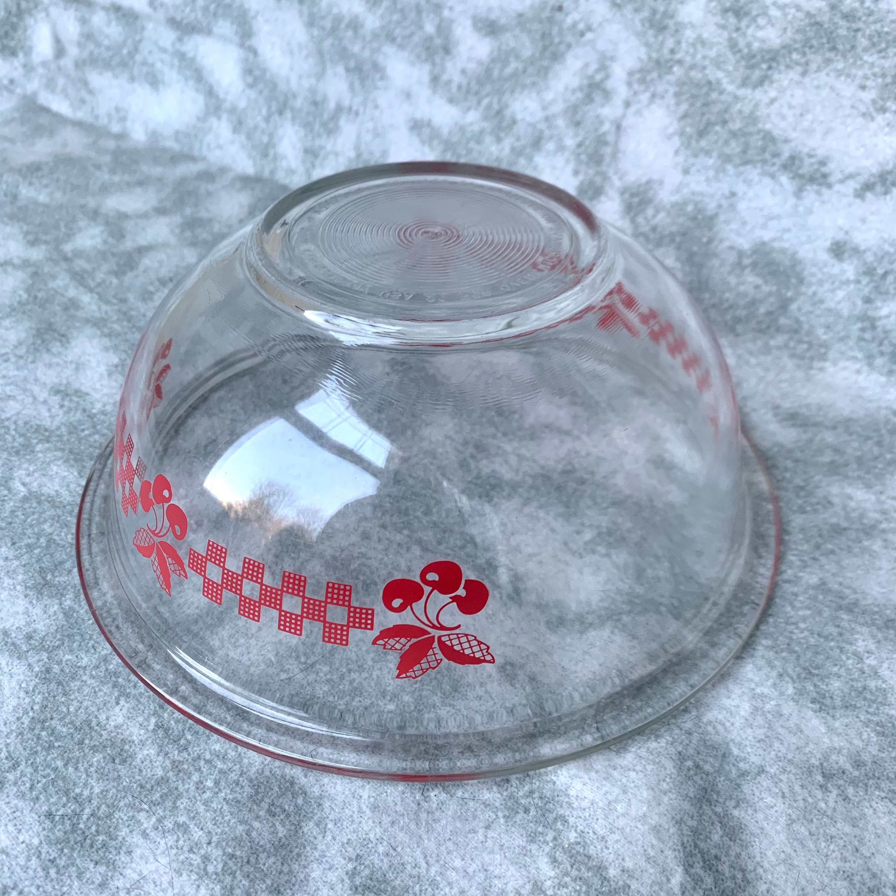 Vintage Pyrex Checkers and Cherries Mixing Bowl Etsy
