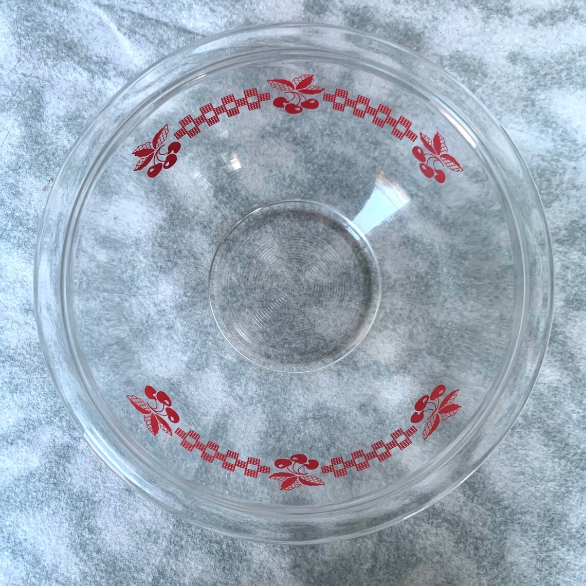Vintage Pyrex Checkers and Cherries Mixing Bowl Etsy
