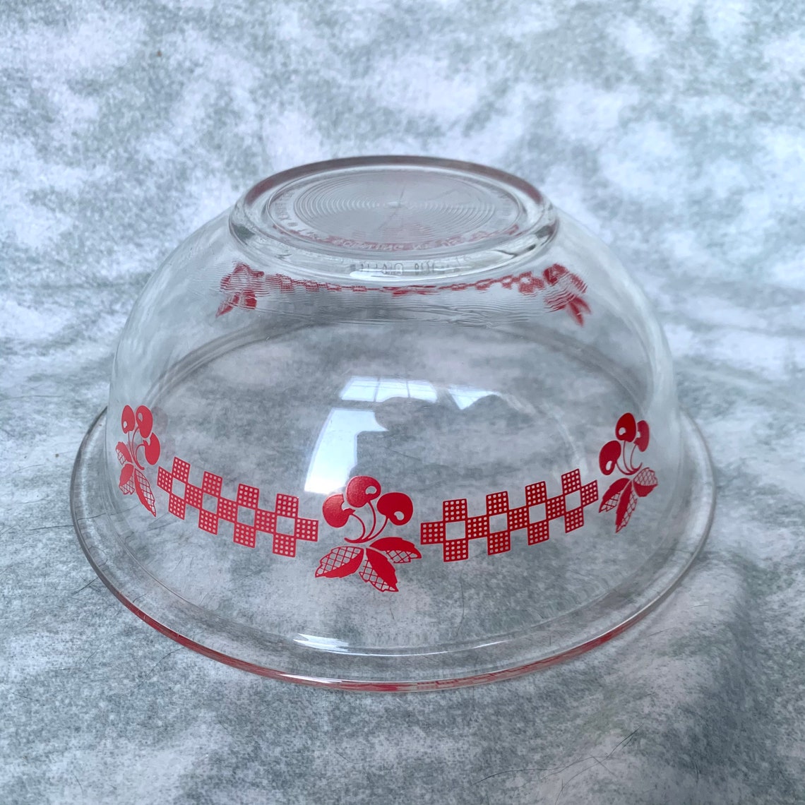 Vintage Pyrex Checkers and Cherries Mixing Bowl Etsy