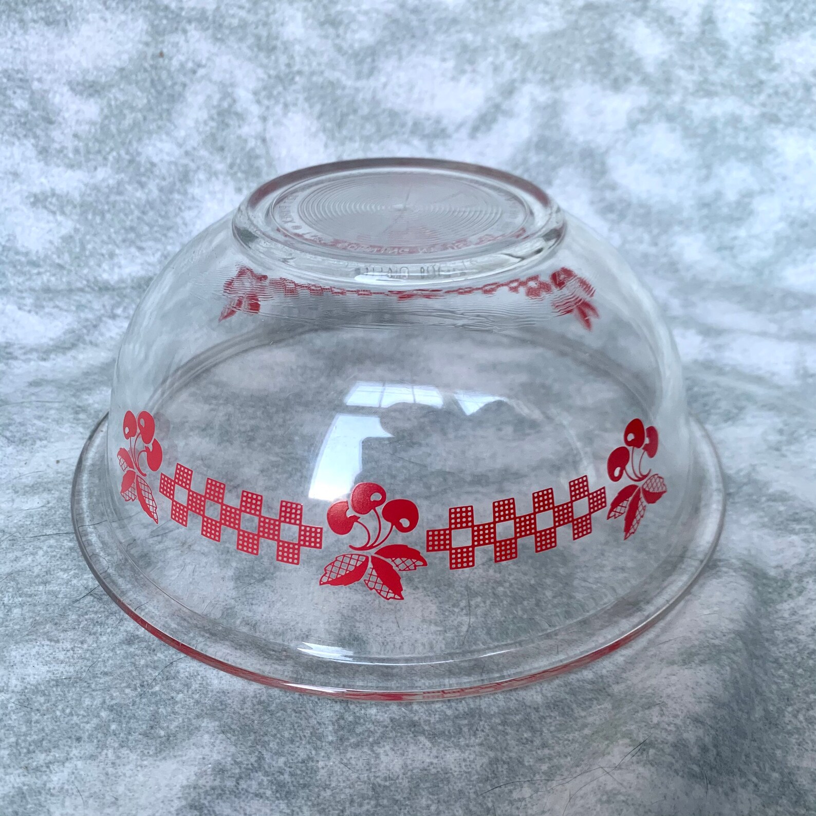 Vintage Pyrex Checkers and Cherries Mixing Bowl Etsy