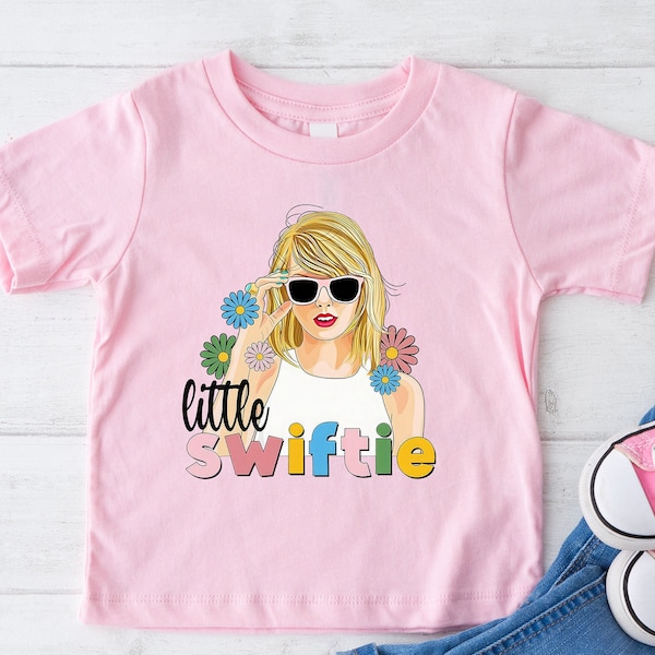 Little Swiftie Shirt,Flower Taylor Girls Shirt,First Concert Outfits,Retro Floral Little Swiftie Shirt, Taylor Swift Fan Gift, Birthday Gift