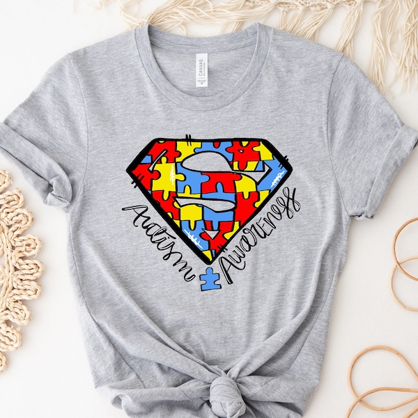 Autism Superhero For You And Friends Perfect Casual Wear Black T-Shirt, Autism Shirt, Autism Awareness Shirt,Fight for Autism, Gift for Kids