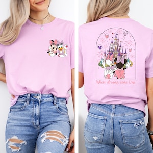 Chemise d'été Disney Magic Kingdom Minnie Daisy, où les rêves deviennent réalité, chemise Disney Besties, chemise Disneyworld, chemise d'été Disney