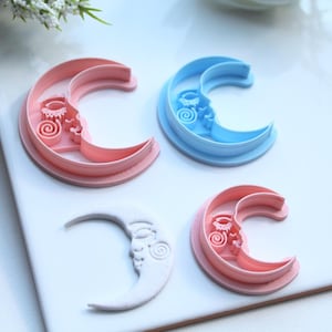 Moon Polymer Clay Cutter, Boho Moon Polymer Clay Cutter, Clay Cutter, Polymer Clay Cutter, Cutter for Polymer Clay Earrings,Moon Clay Cutter