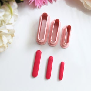 Basic polymer clay cutter, clay cutter drop, long oval clay cutter, polymer clay cutter, cutter for polymer clay earrings