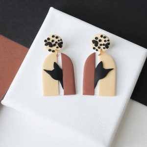 Cat Earrings, Polymer Clay Earrings, Cat Lover Gifts, Black Cat Earrings, Cat Lover Earrings, Statement Earrings, Handmade, Cat Paw,Clay Cat