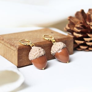 Acorn Earrings, Polymer Clay Earrings, Autumn Earrings, Nature Lover Gift, Fall Earrings, Clay Earrings, Handmade, Acorn Earrings Realistic