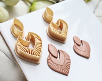 Art Deco Cutter SET, Art Deco Clay Cutter, Polymer Clay Cutter Set, Clay Cutter Set, Embossing Clay Tools, Cutter for Polymer Clay Earrings