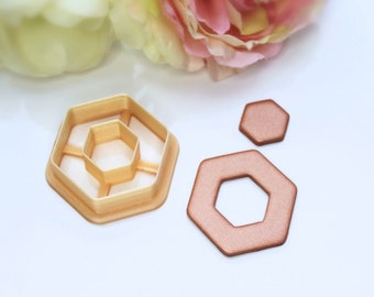 Donut Polymer Clay Cutter, Hexagon Clay Cutter, Donut Cutter, Tools for Polymer Clay Earrings, Clay Cutter, DIY Tools, Fimo Cutter