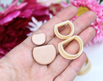 Polymer Clay Cutter, Semi Circle Polymer Clay Cutter, Oval Polymer Clay Cutter, Cutter for Polymer Clay Earrings, Polymer Clay Tool