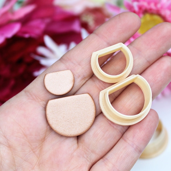 Polymer Clay Cutter, Semi Circle Polymer Clay Cutter, Oval Polymer Clay Cutter, Cutter for Polymer Clay Earrings, Polymer Clay Tool