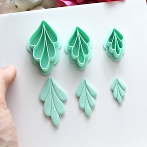 Leaf Polymer Clay Cutter, Leaf Teardrop Polymer Clay Cutter, Clay Cutter, Leaf Clay Cutter, Cutter for Polymer Clay Earrings, Fimo Cutter
