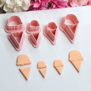 Ice Cream Polymer Clay Cutter, Polymer Clay Cutter, Summer Clay Cutter, Polymer Clay Cutter for Earrings