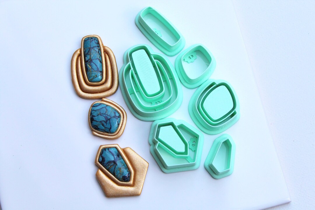 Embossed SET Polymer Clay Cutter, Embossing Polymer Clay Cutter Set ...