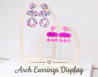 Arch Earring Display Stand, Arch Earring Holder for Photos & Craft Markets, Minimalist Arch Earring Display,Tabletop Jewelry Organizer