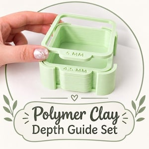 Polymer Clay Depth Guide Set, Clay Thickness Rolling Guides, Ceramic Pottery Tools, Clay Earring Supplies, Polymer Clay Tools, Earring Tools