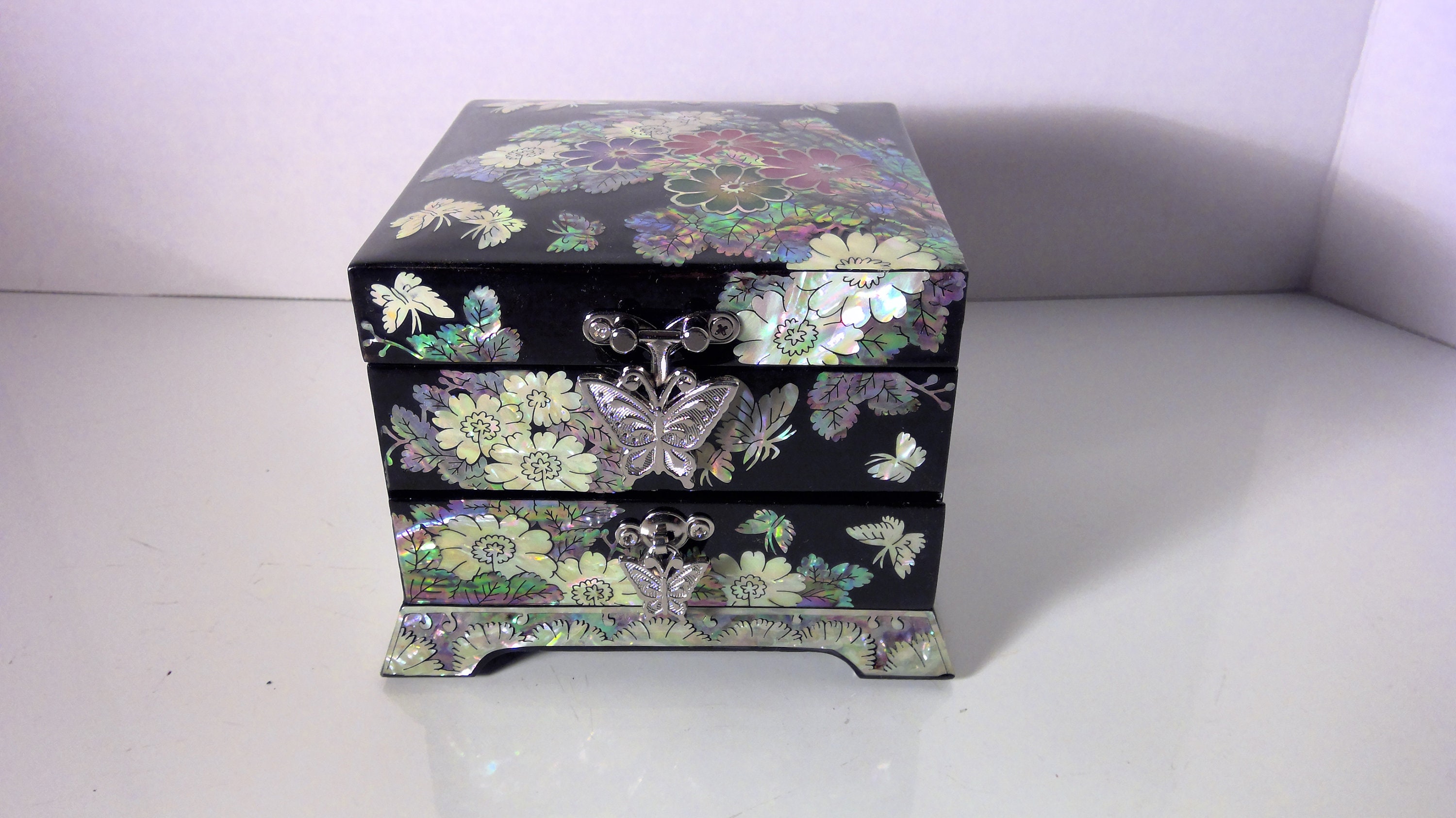 Mother of Pearl Korean Jewelry Box Etsy Australia