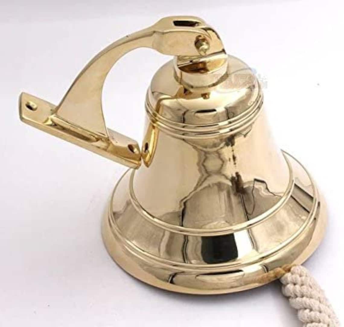 Retro Pirates Brass Ship Bell Polished Nautical Heavy Duty Etsy