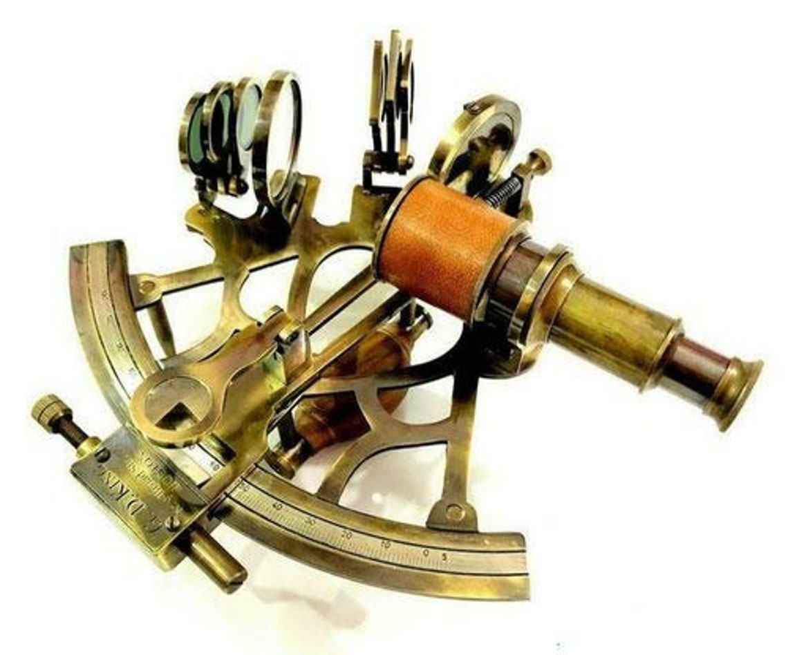 Nautical 8 Brass Hand Made Sextant In Antique Polished Etsy