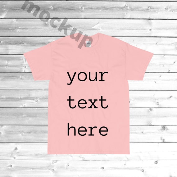 Gildan 2000 Mock up Shirt Wood Background Mock-up Tee Pink - Etsy